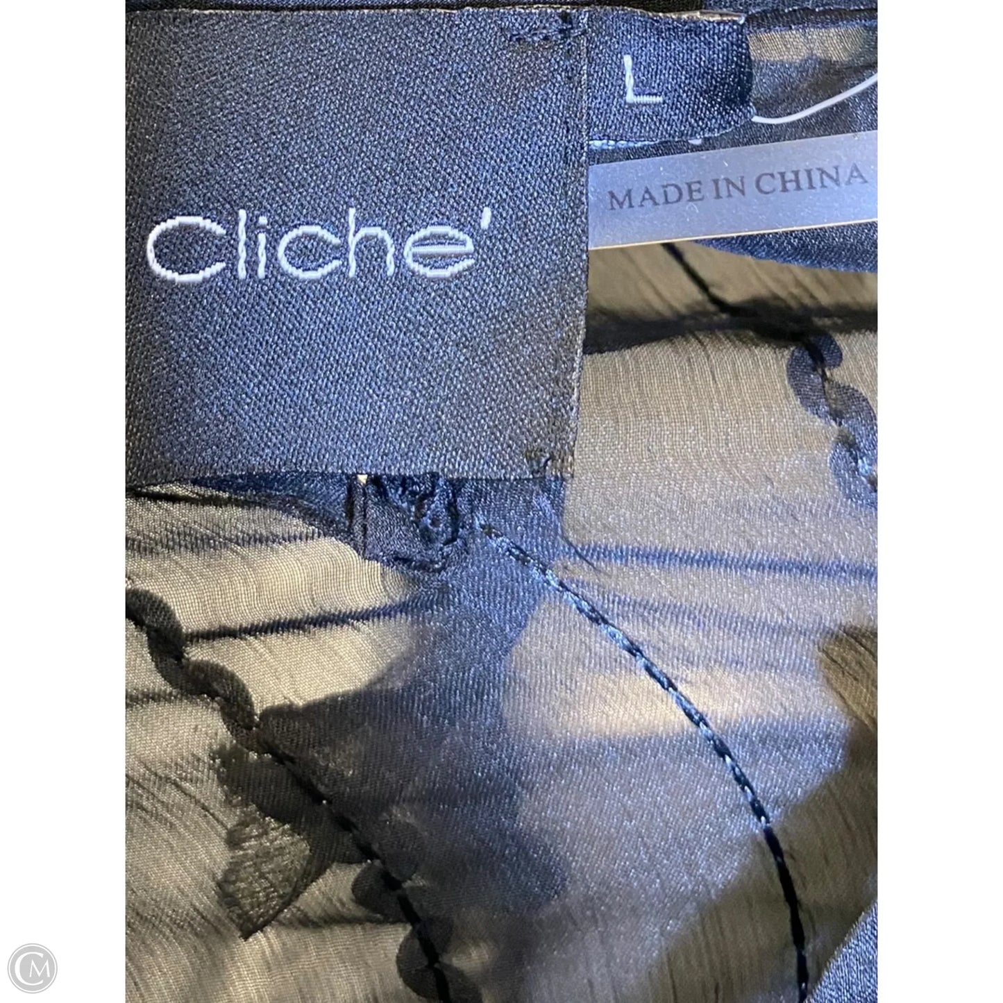 Top Long Sleeve By Cliche In Black, Size: L