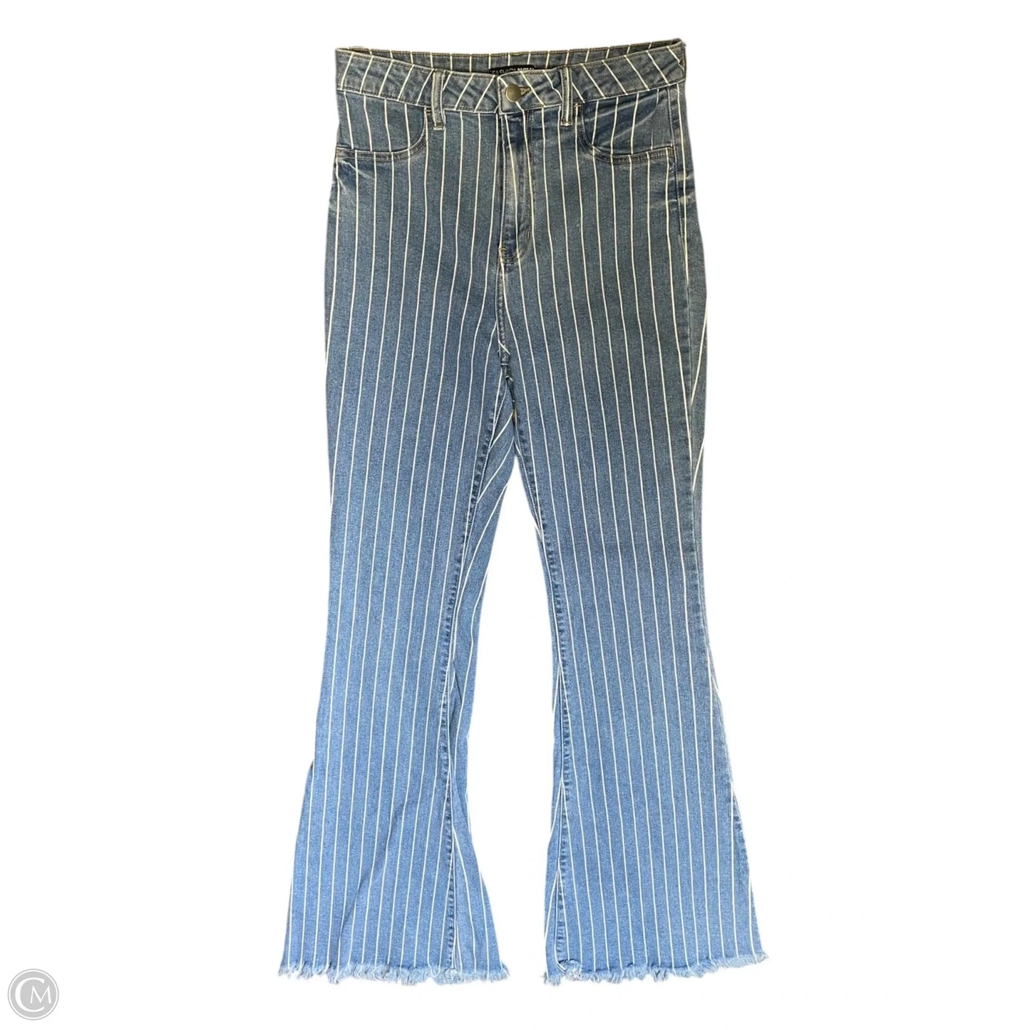 Jeans Boot Cut By Fashion Nova In Striped Pattern, Size: 10