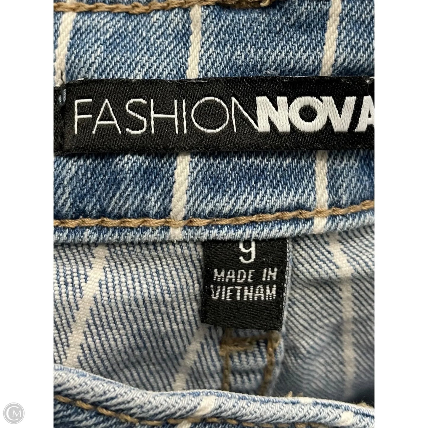 Jeans Boot Cut By Fashion Nova In Striped Pattern, Size: 10