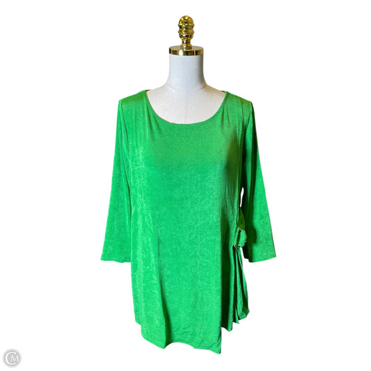 Top Long Sleeve By Chicos In Green, Size: Xl