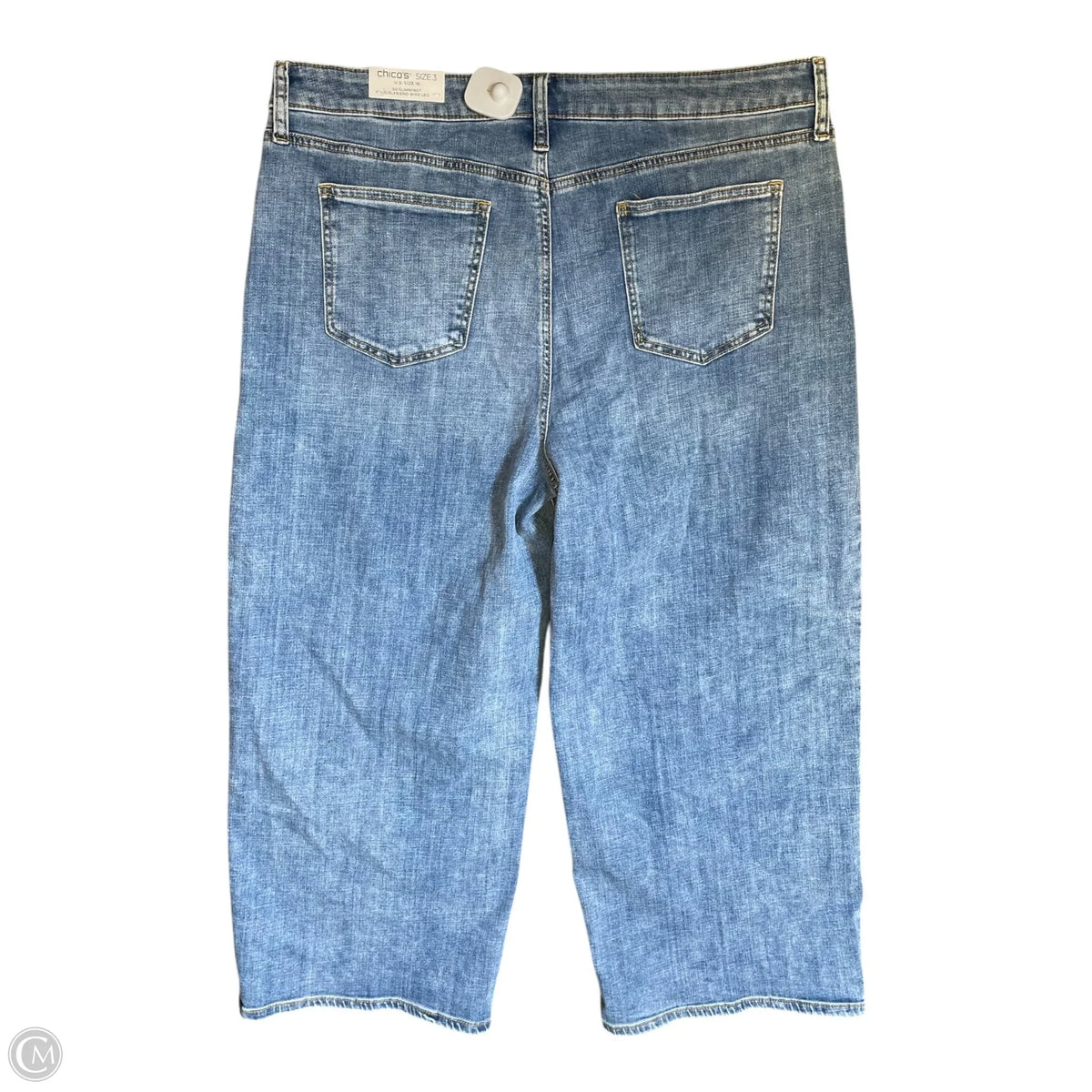 Jeans Wide Leg By Chicos In Blue Denim, Size: 16
