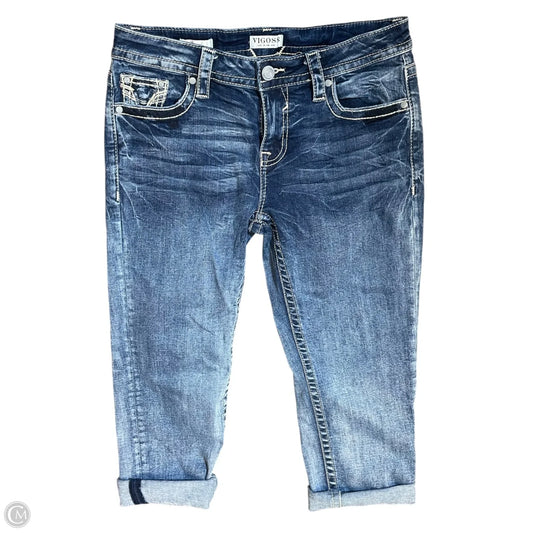 Capris By Vigoss In Blue Denim, Size: 8