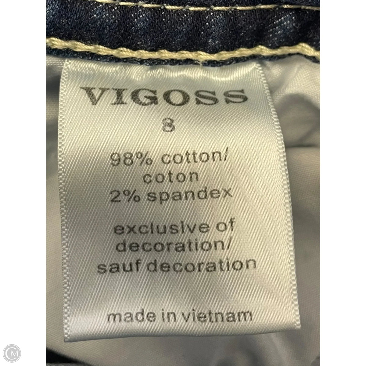 Capris By Vigoss In Blue Denim, Size: 8
