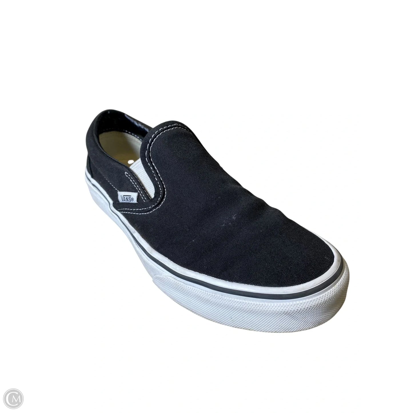 Shoes Flats By Vans In Black & White, Size: 7.5