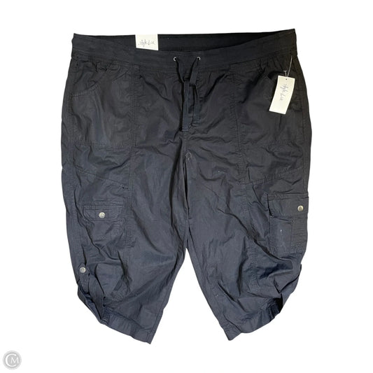 Pants Cropped By Style And Company In Black, Size: Xl