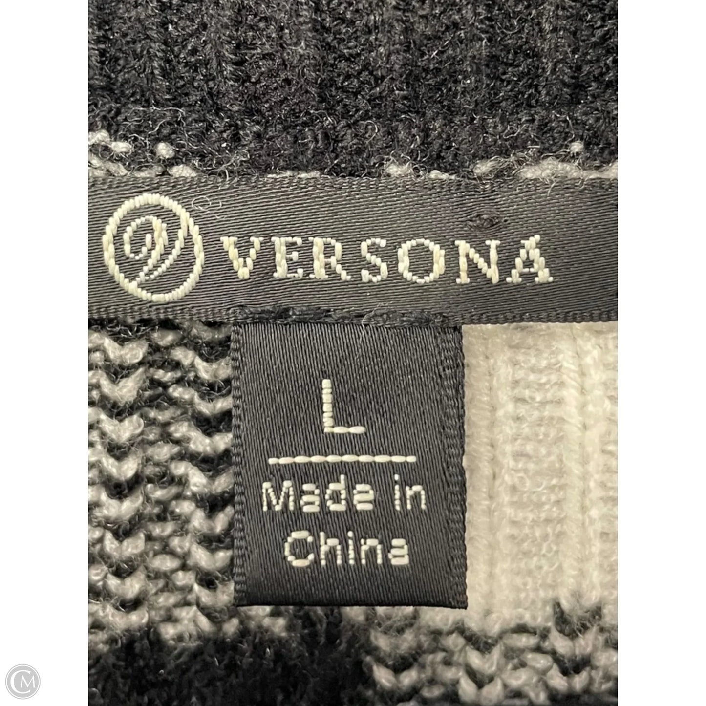 Sweater By Versona In Plaid Pattern, Size: L