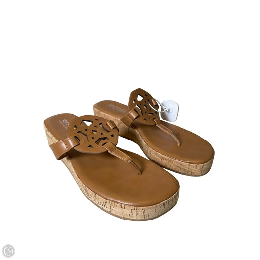 Sandals Heels Wedge By Michael Shannon In Brown, Size: 11