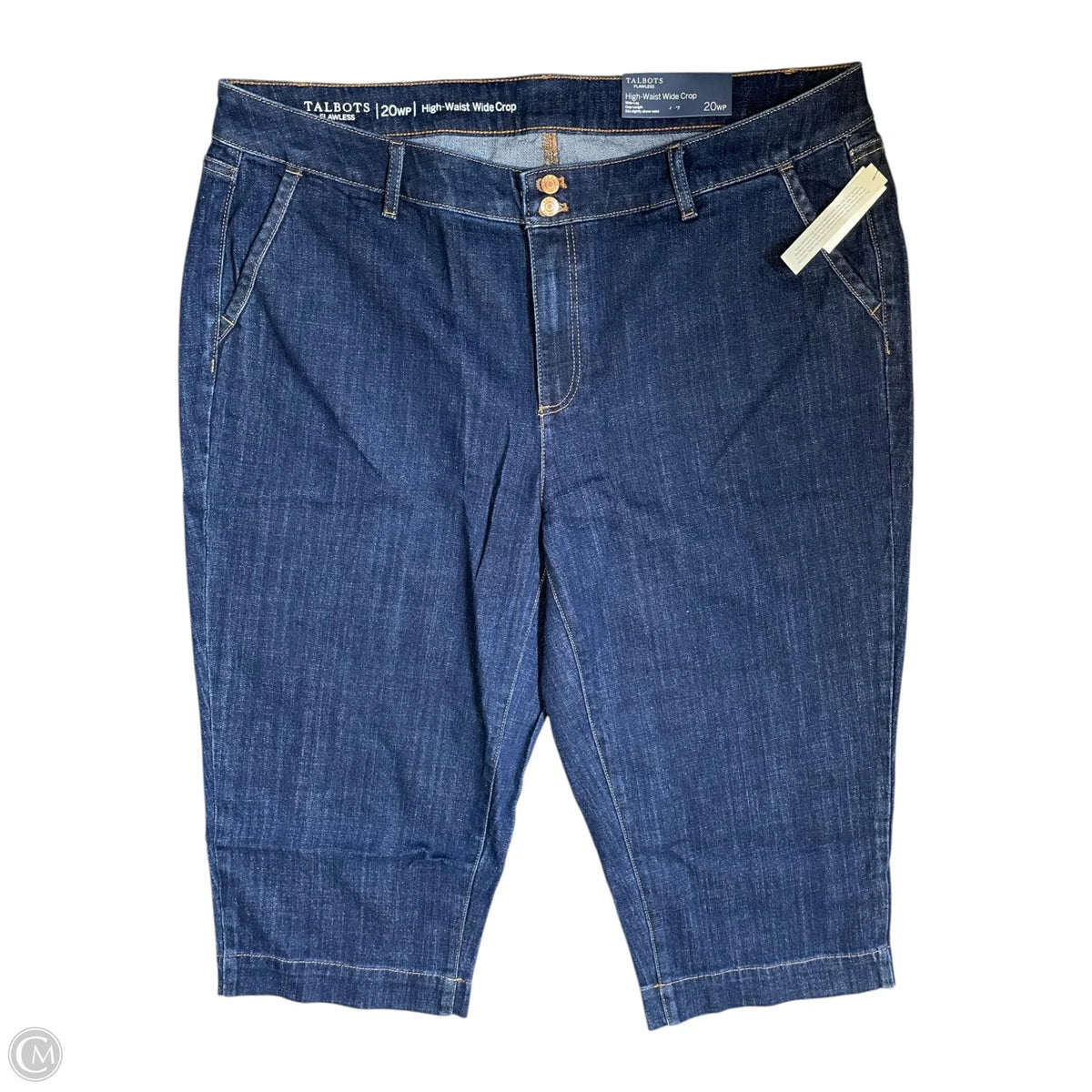 Jeans Cropped By Talbots In Blue Denim, Size: 20