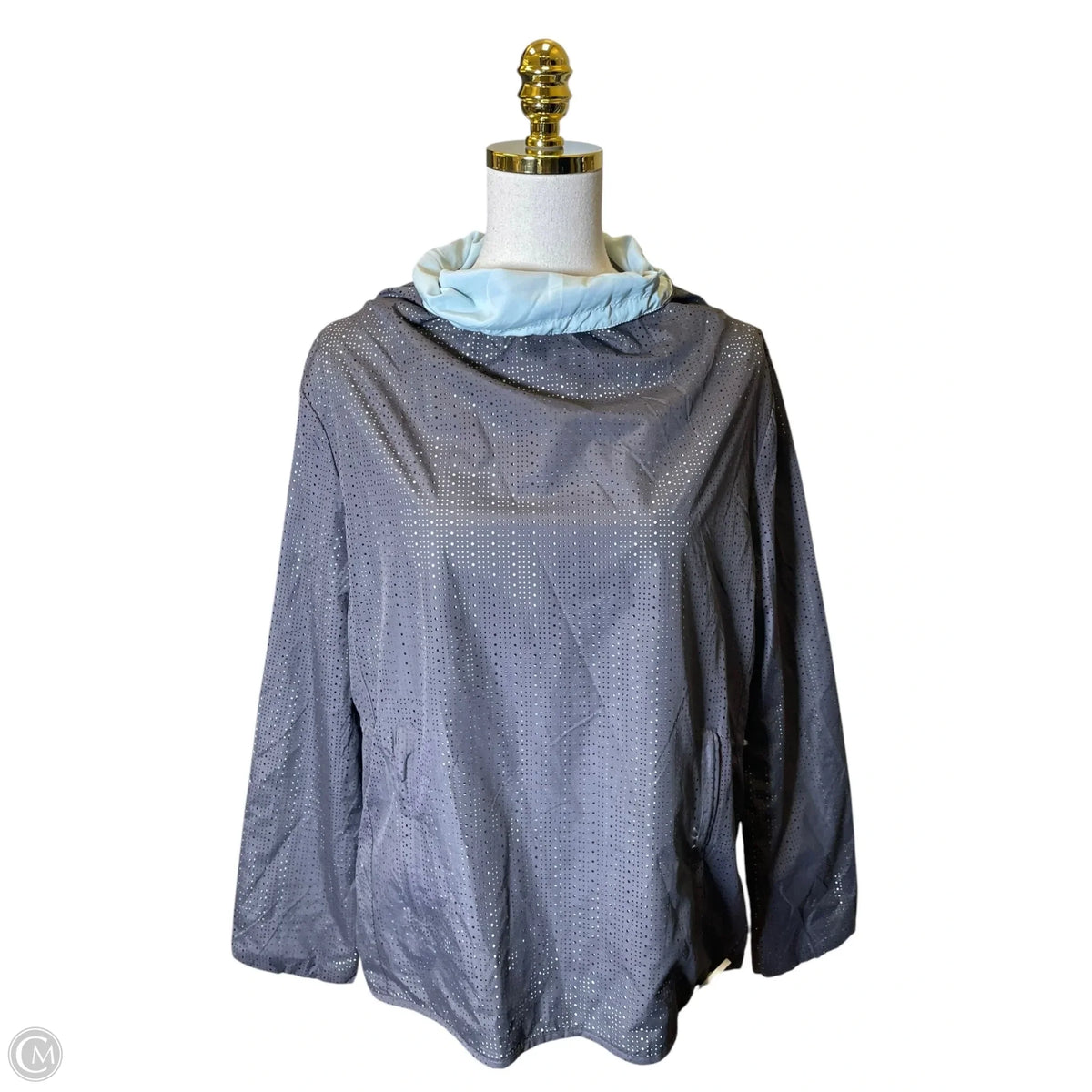 Athletic Jacket By Fabletics In Grey, Size: M