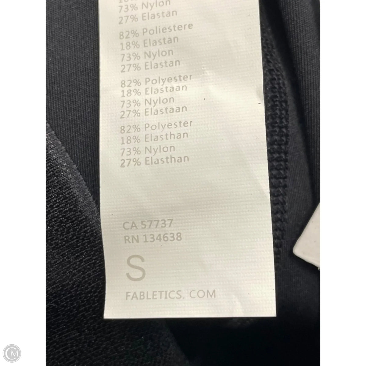 Athletic Leggings By Fabletics In Black, Size: S