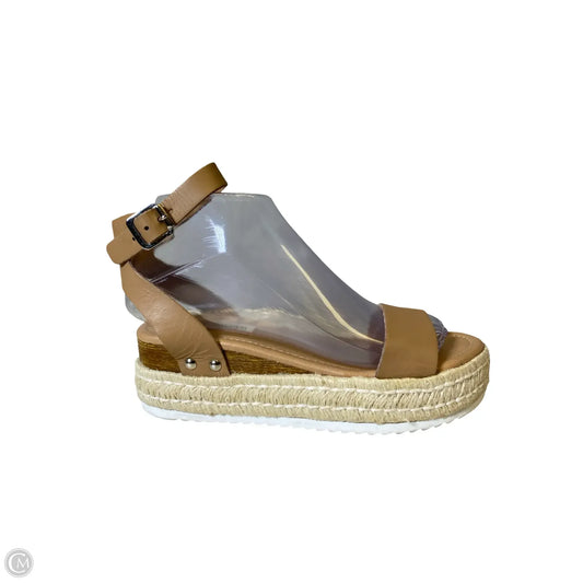 Sandals Heels Platform By Steve Madden In Brown, Size: 6