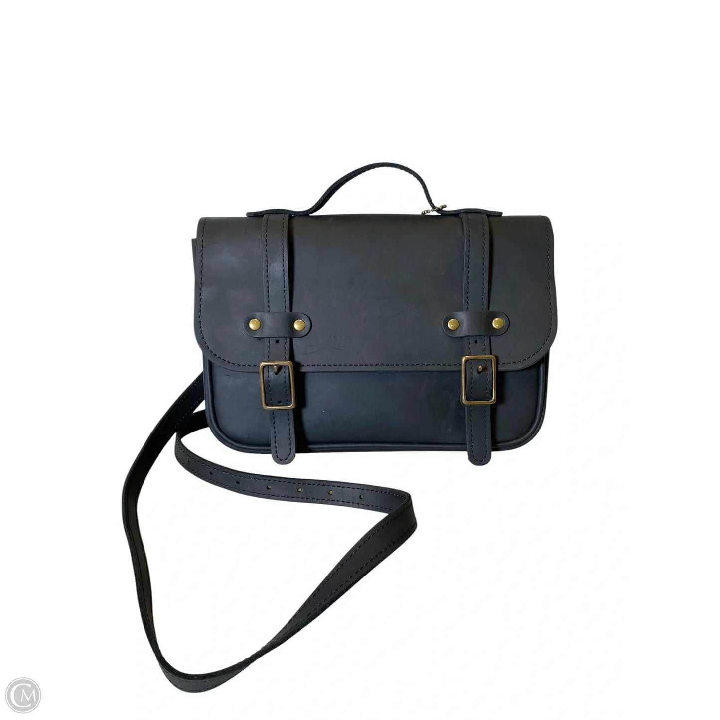 Handbag Leather By GRIT MERCANTILE, Size: Medium
