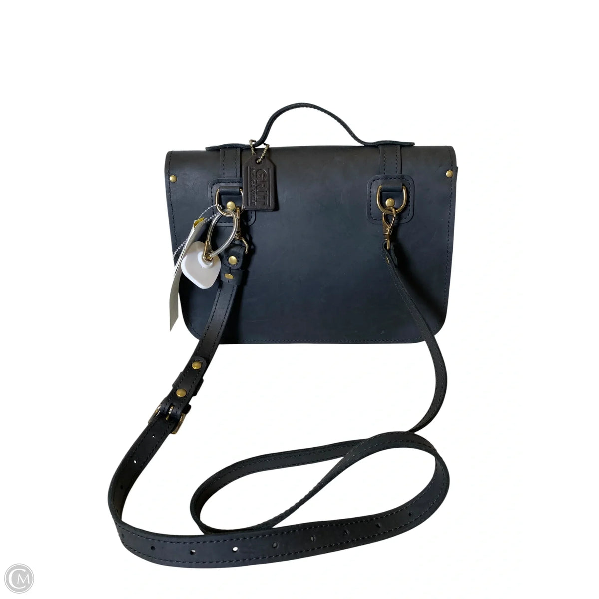 Handbag Leather By GRIT MERCANTILE, Size: Medium