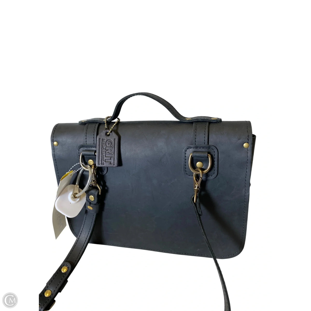 Handbag Leather By GRIT MERCANTILE, Size: Medium