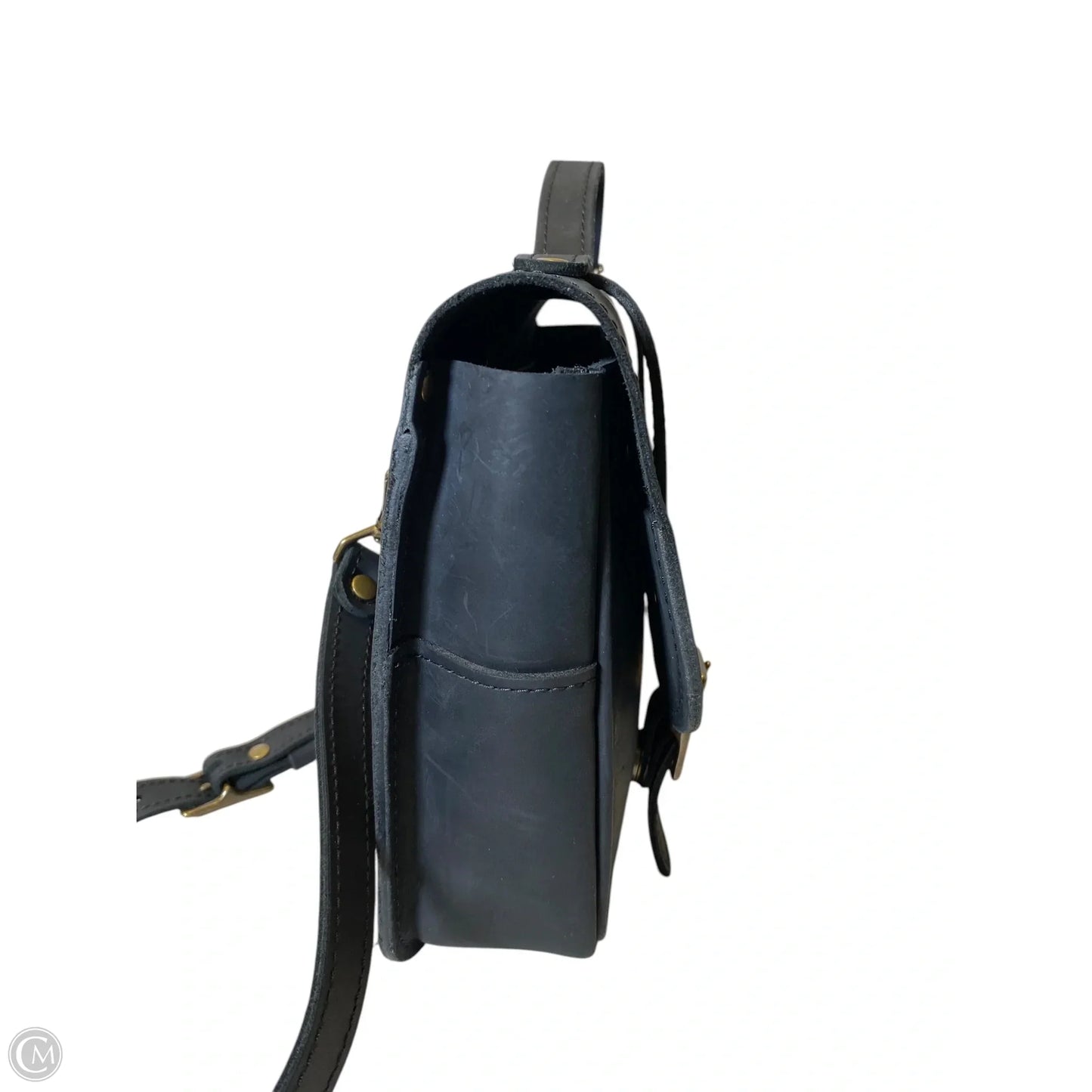 Handbag Leather By GRIT MERCANTILE, Size: Medium