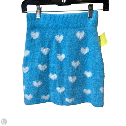 Skirt Midi By Cider In Blue & White, Size: S