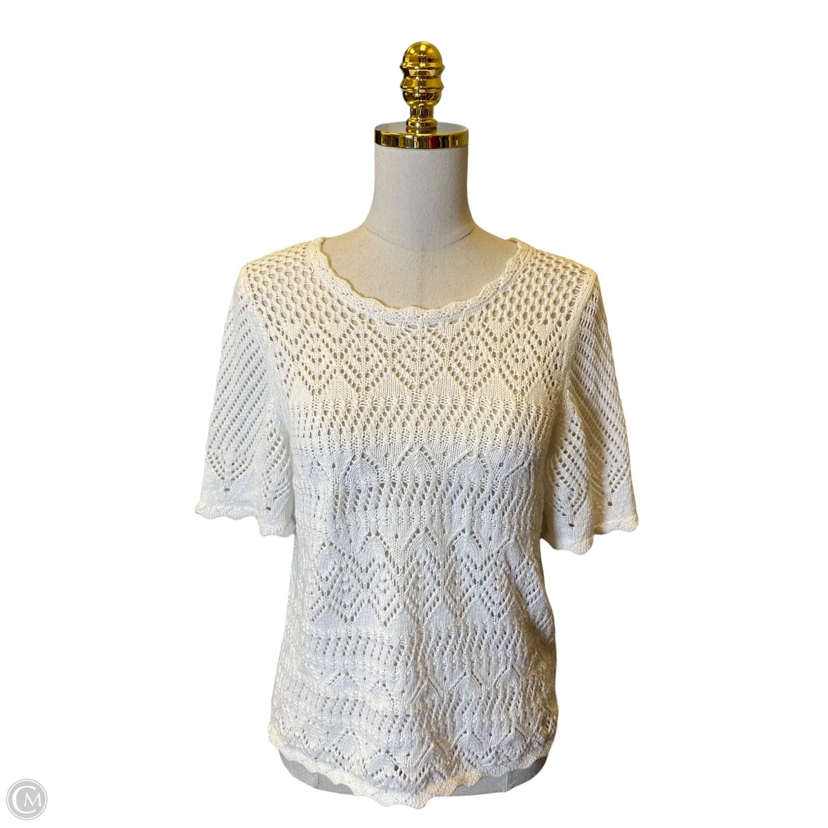 Top Short Sleeve By Gap In White, Size: S