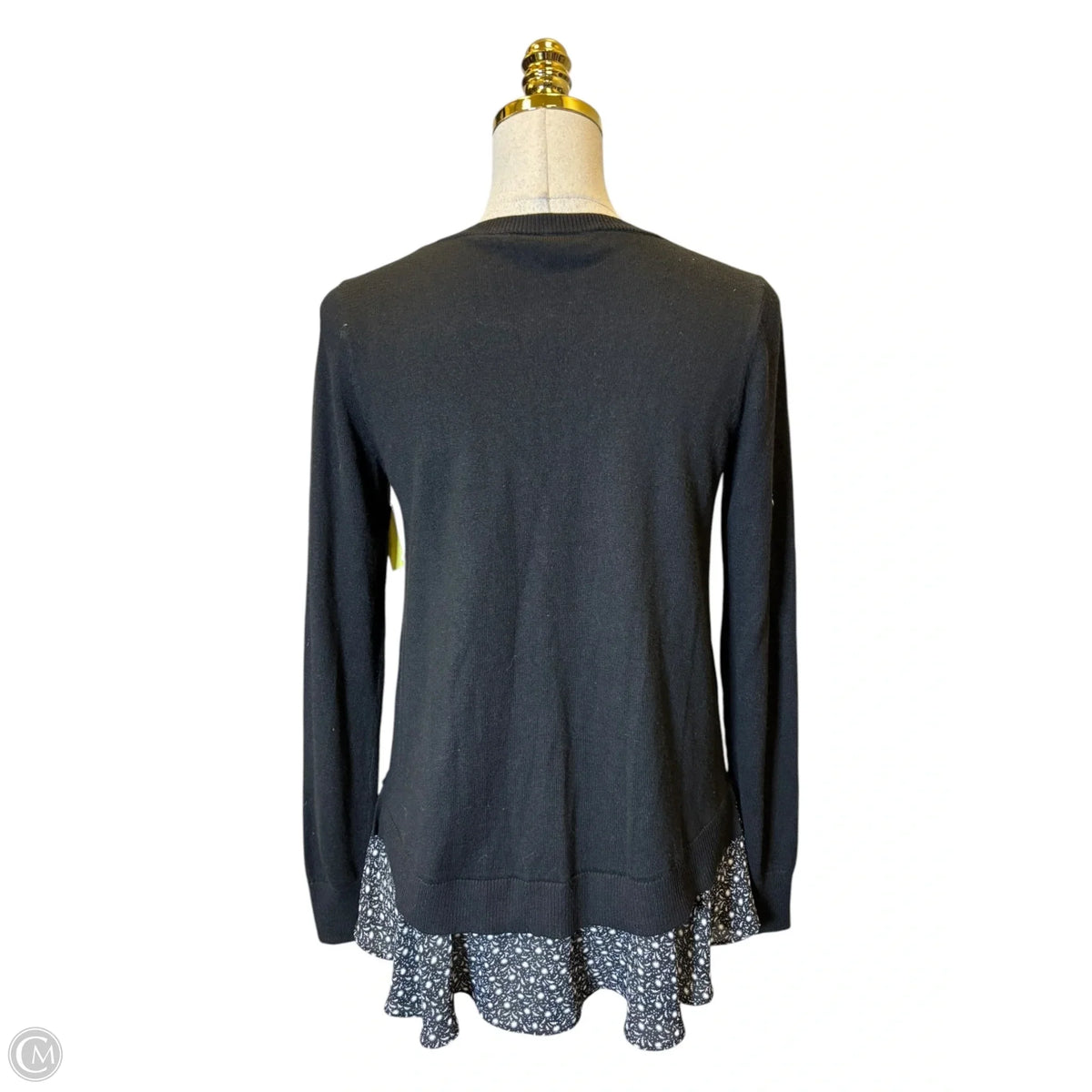 Top Long Sleeve By Loft In Black & White, Size: S