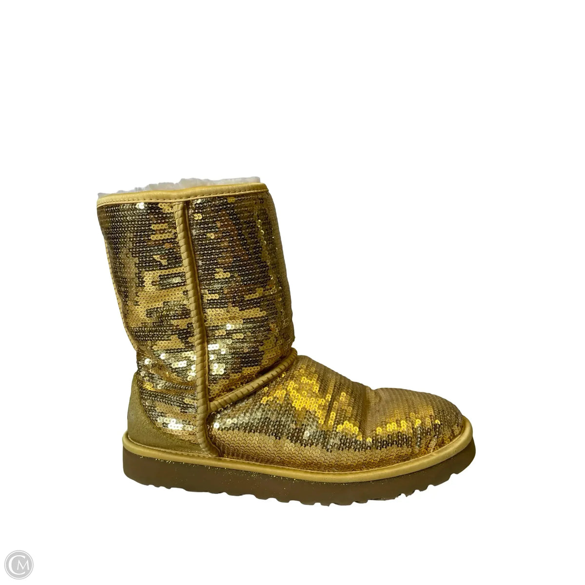 Boots Designer By Ugg In Gold, Size: 10