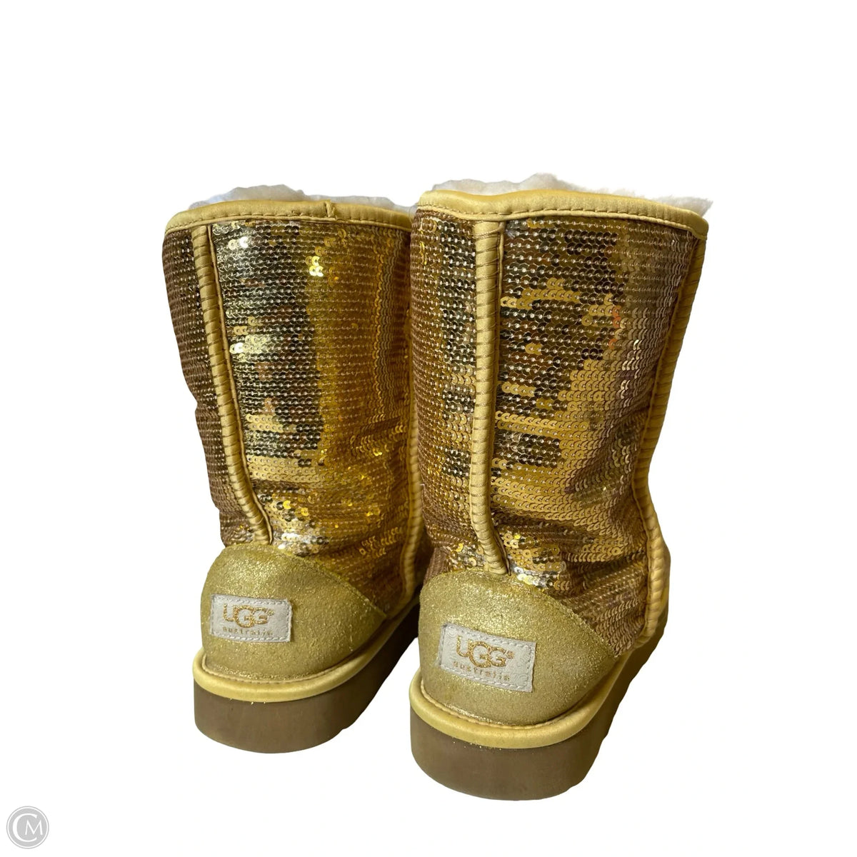 Boots Designer By Ugg In Gold, Size: 10
