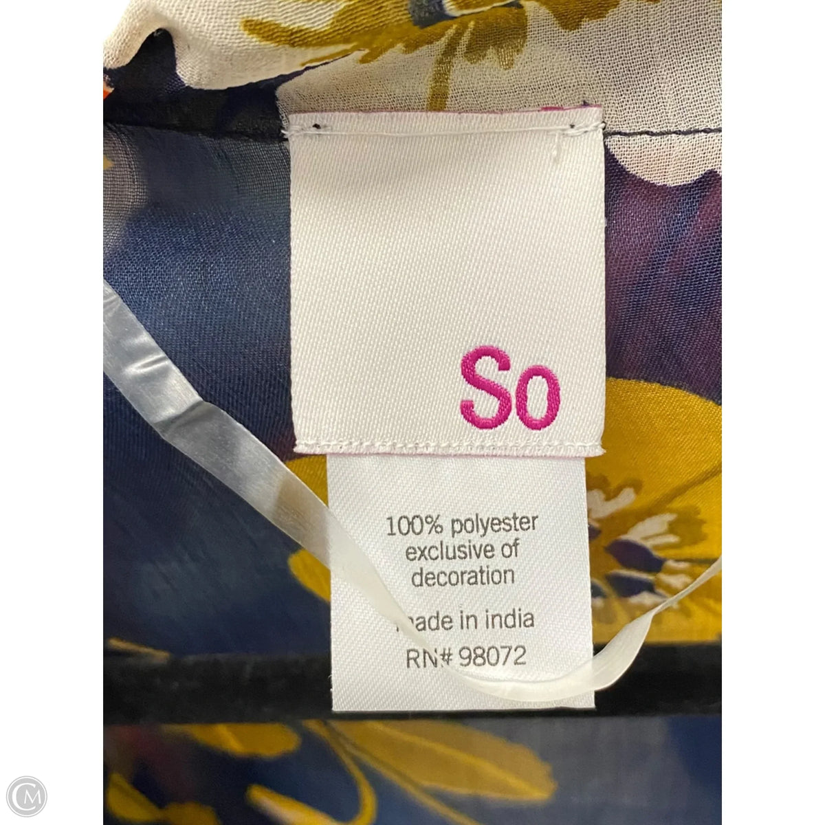 Kimono By So In Floral Print, Size: Osfm