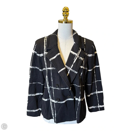 Jacket Other By Chicos In Black & White, Size: L