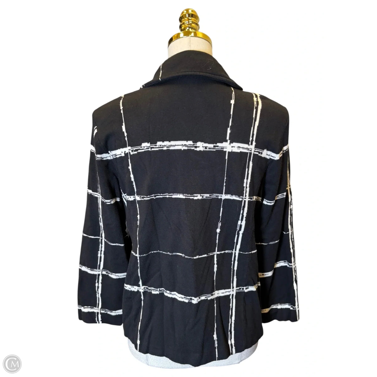 Jacket Other By Chicos In Black & White, Size: L