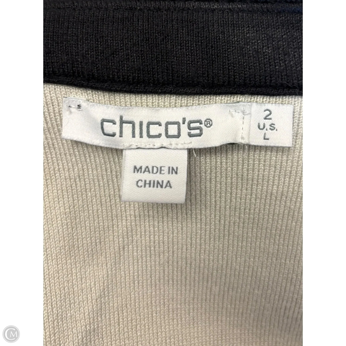 Jacket Other By Chicos In Black & White, Size: L