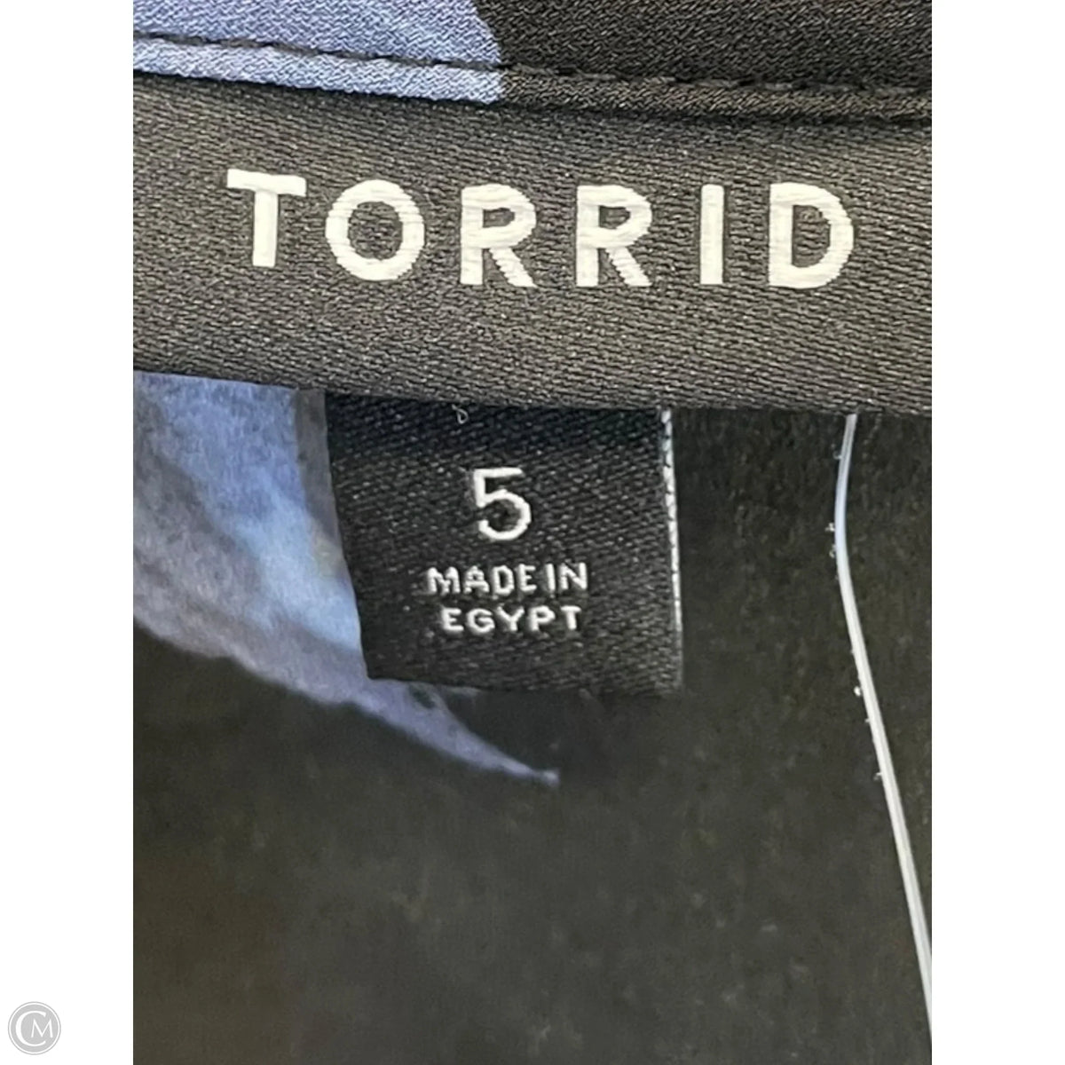 Top 3/4 Sleeve By Torrid In Black & Blue, Size: 5X
