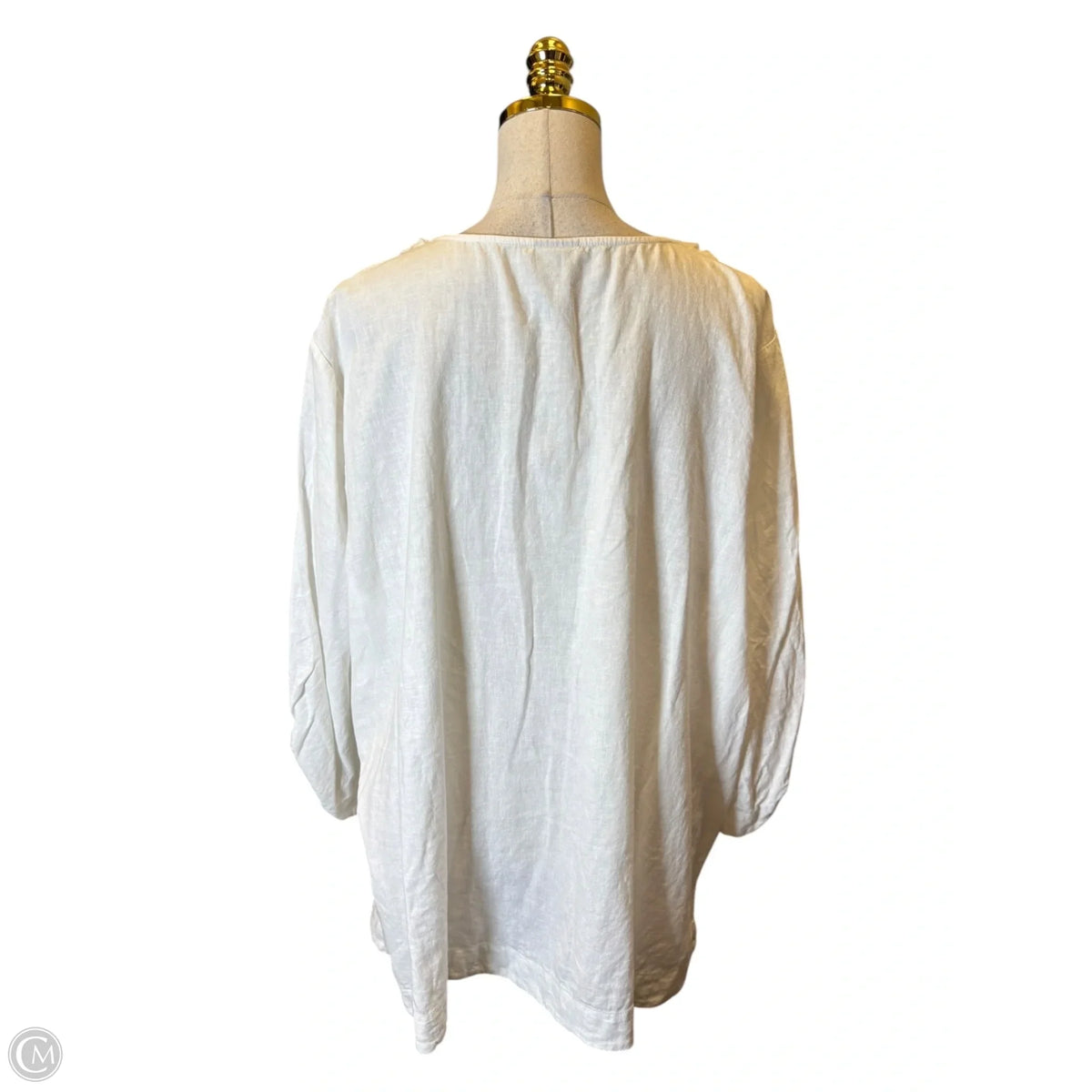 Top 3/4 Sleeve By Chicos In White, Size: Xxl