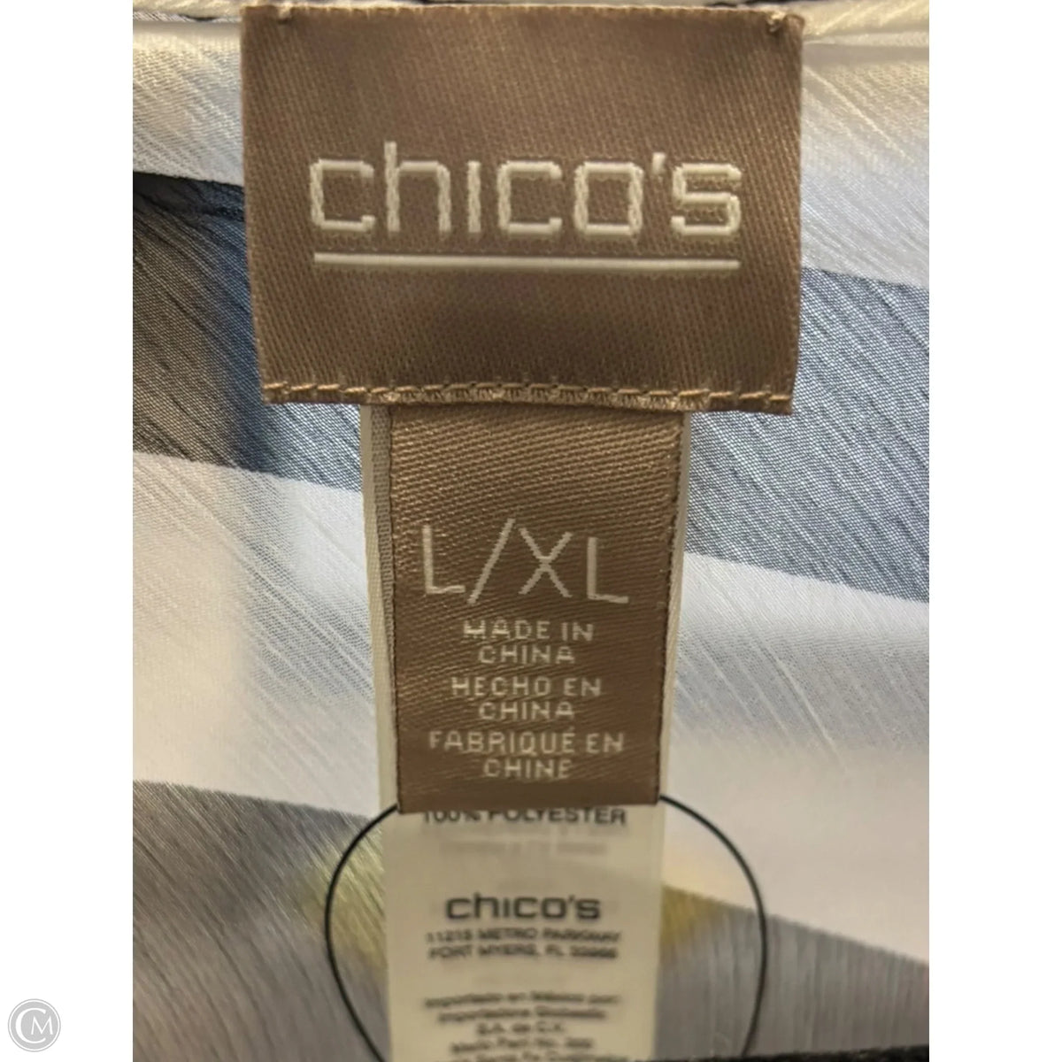 Shawl By Chicos In Black & White, Size: Xl