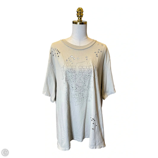 Top Short Sleeve By Zutter In Beige, Size: L