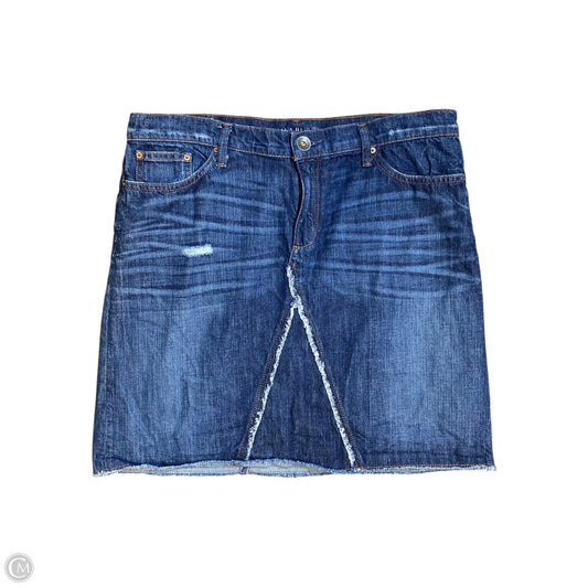 Skirt Midi By Banana Republic In Blue Denim, Size: 12