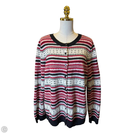 Sweater Cardigan By Talbots In Multi-colored, Size: 1x