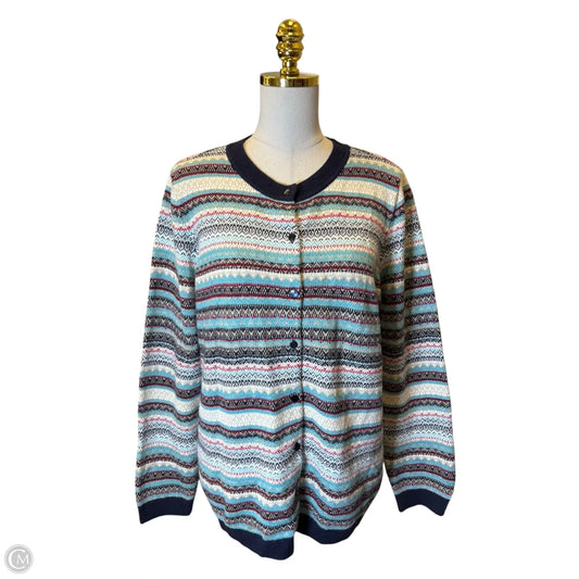 Sweater Cardigan By Talbots In Multi-colored, Size: 1x