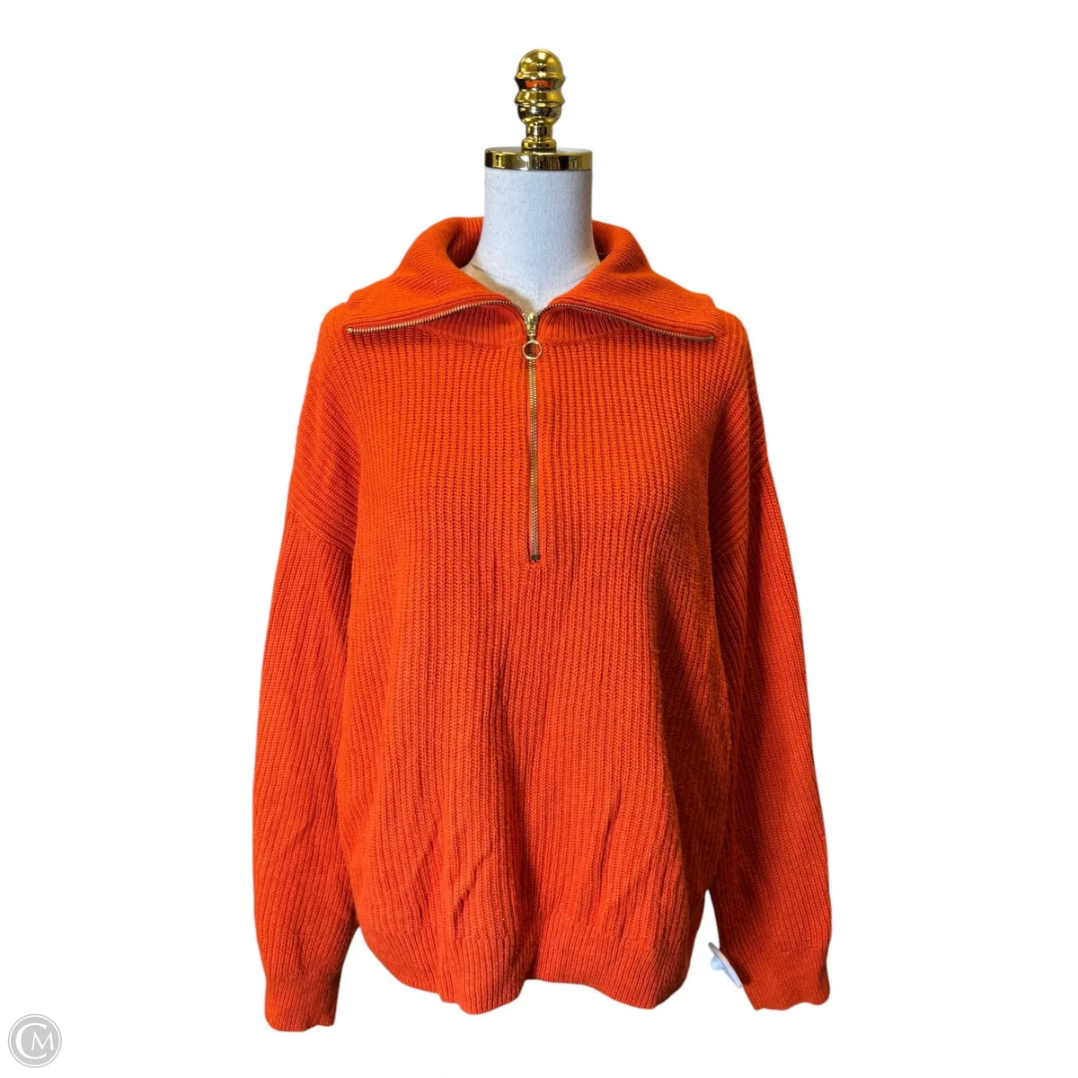 Sweater By Talbots In Orange, Size: Xl