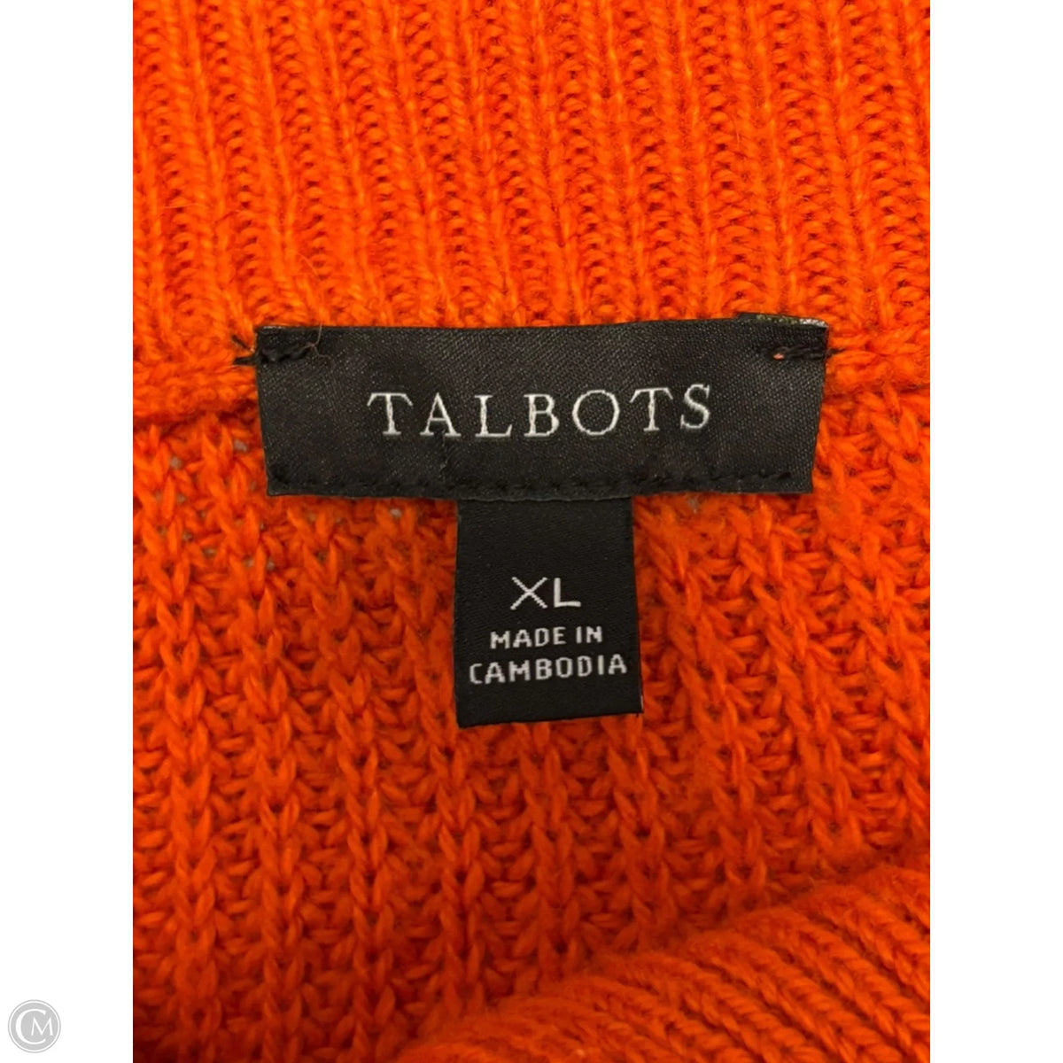 Sweater By Talbots In Orange, Size: Xl