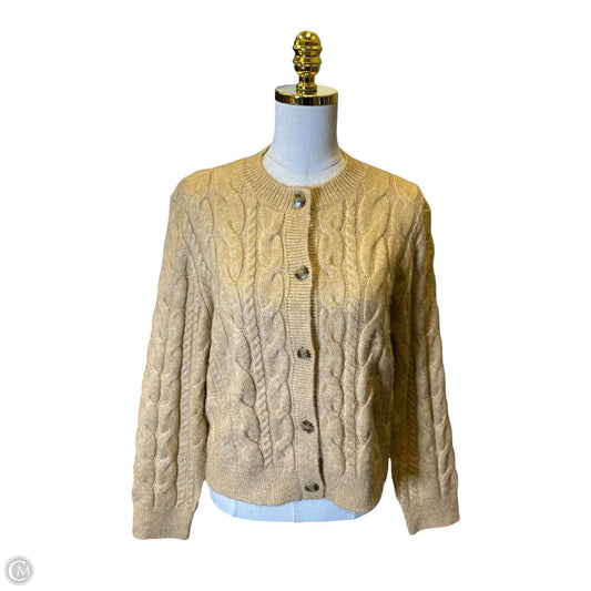 Sweater Cardigan By Loft In Tan, Size: Xl