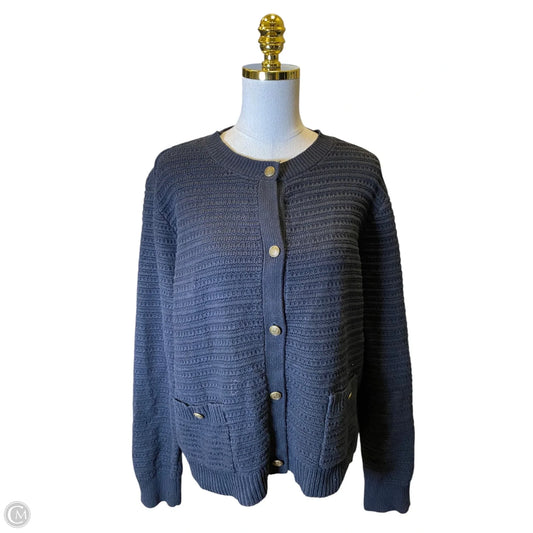 Sweater Cardigan By Loft In Black, Size: Xl