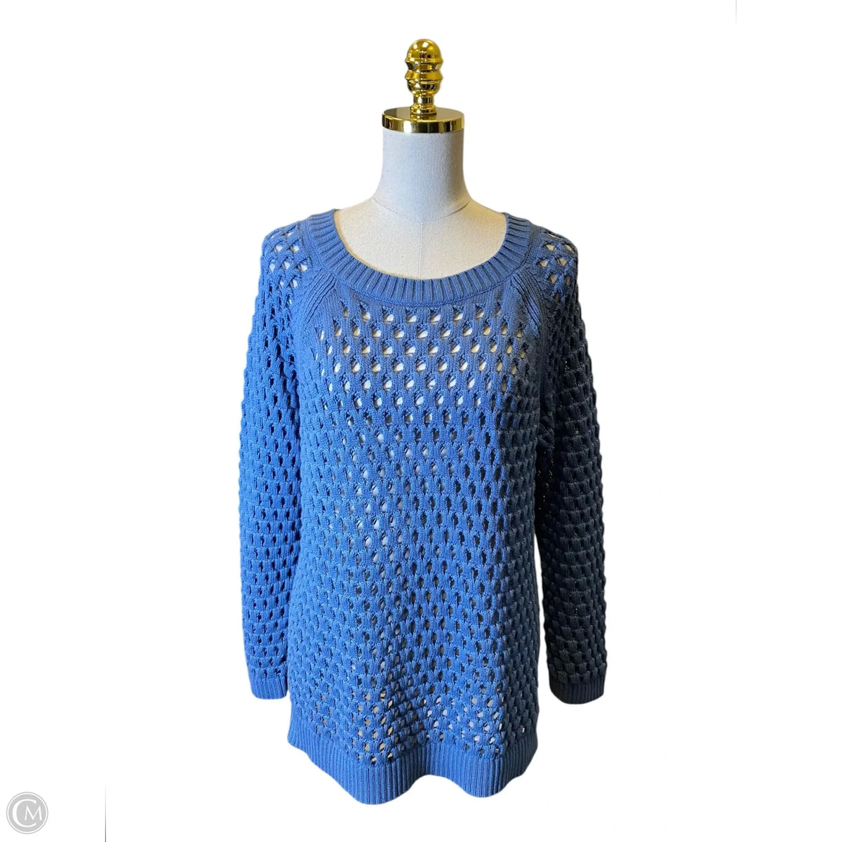 Sweater By Talbots In Blue, Size: 1x