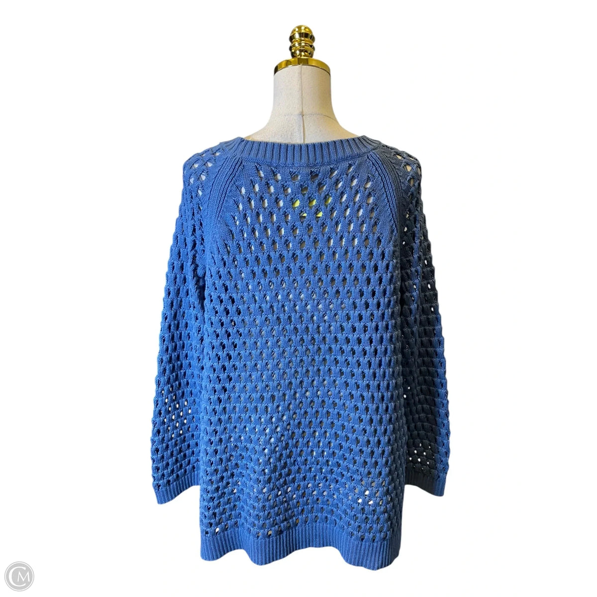 Sweater By Talbots In Blue, Size: 1x
