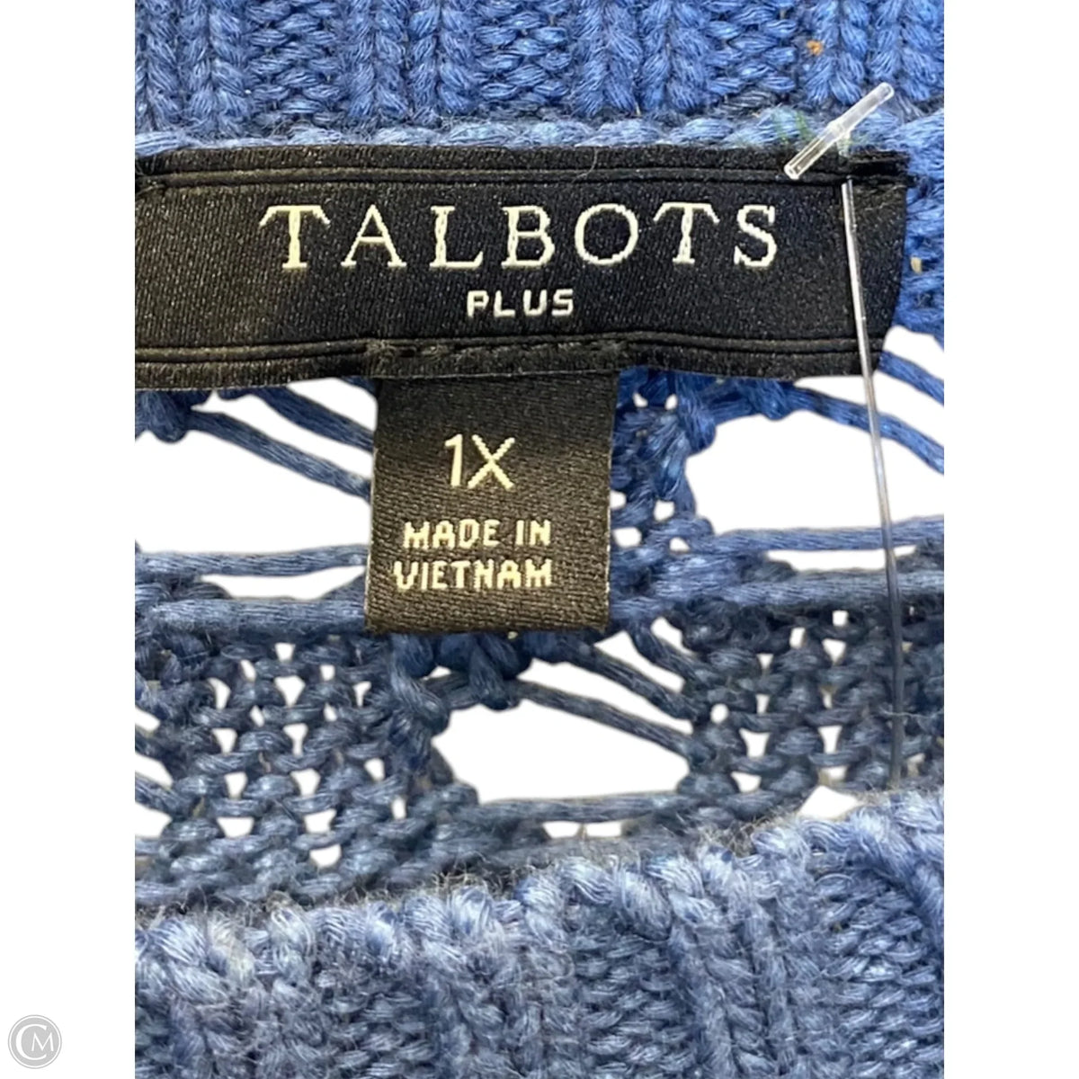 Sweater By Talbots In Blue, Size: 1x