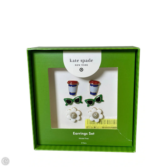 Earrings Designer By Kate Spade, Size: 03 Piece Set