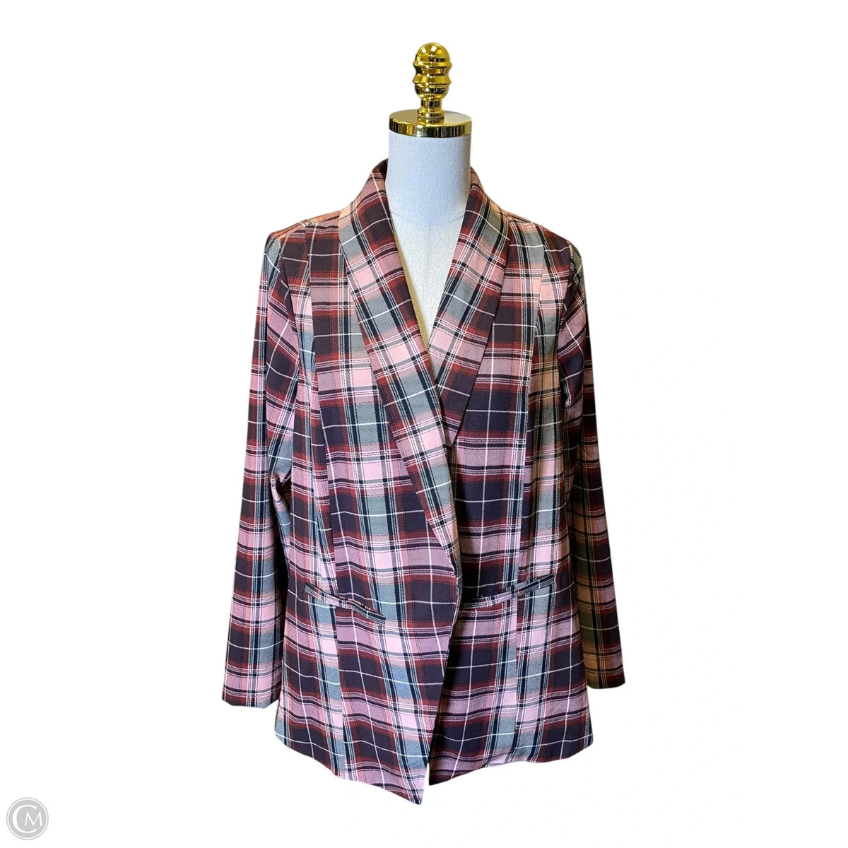 Blazer By Torrid In Plaid Pattern, Size: L
