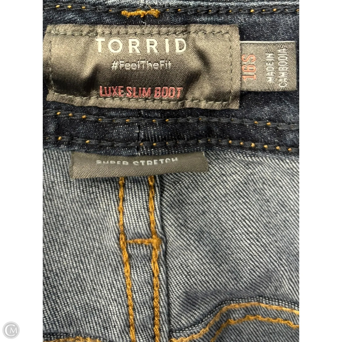 Jeans Boot Cut By Torrid In Blue Denim, Size: 16