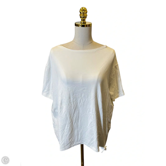 Athletic Top Short Sleeve By Lululemon In White, Size: L