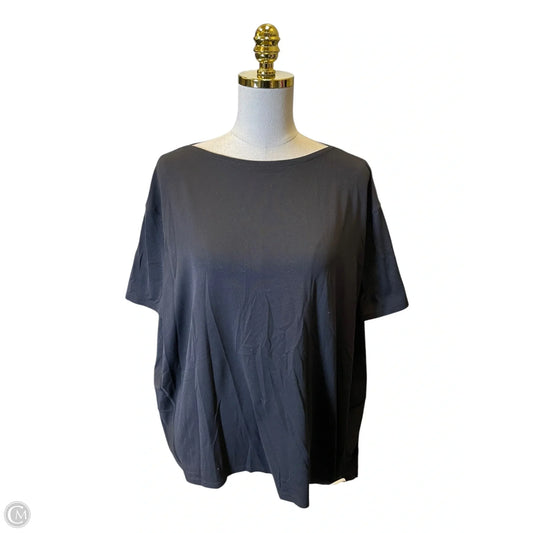 Athletic Top Short Sleeve By Lululemon In Black, Size: L