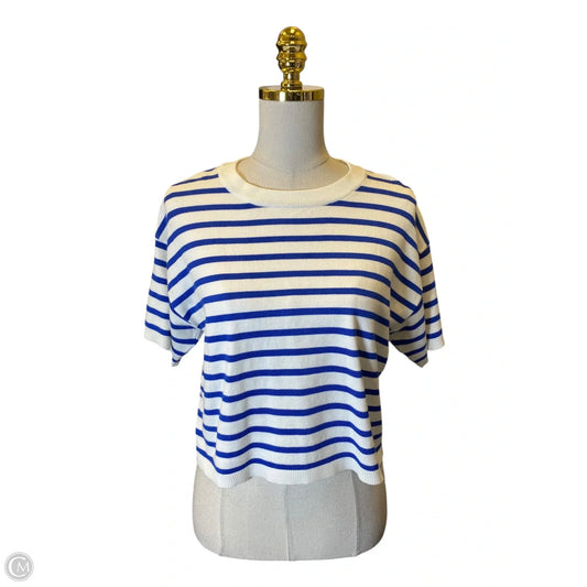 Top Short Sleeve By Double Zero In Striped Pattern, Size: S