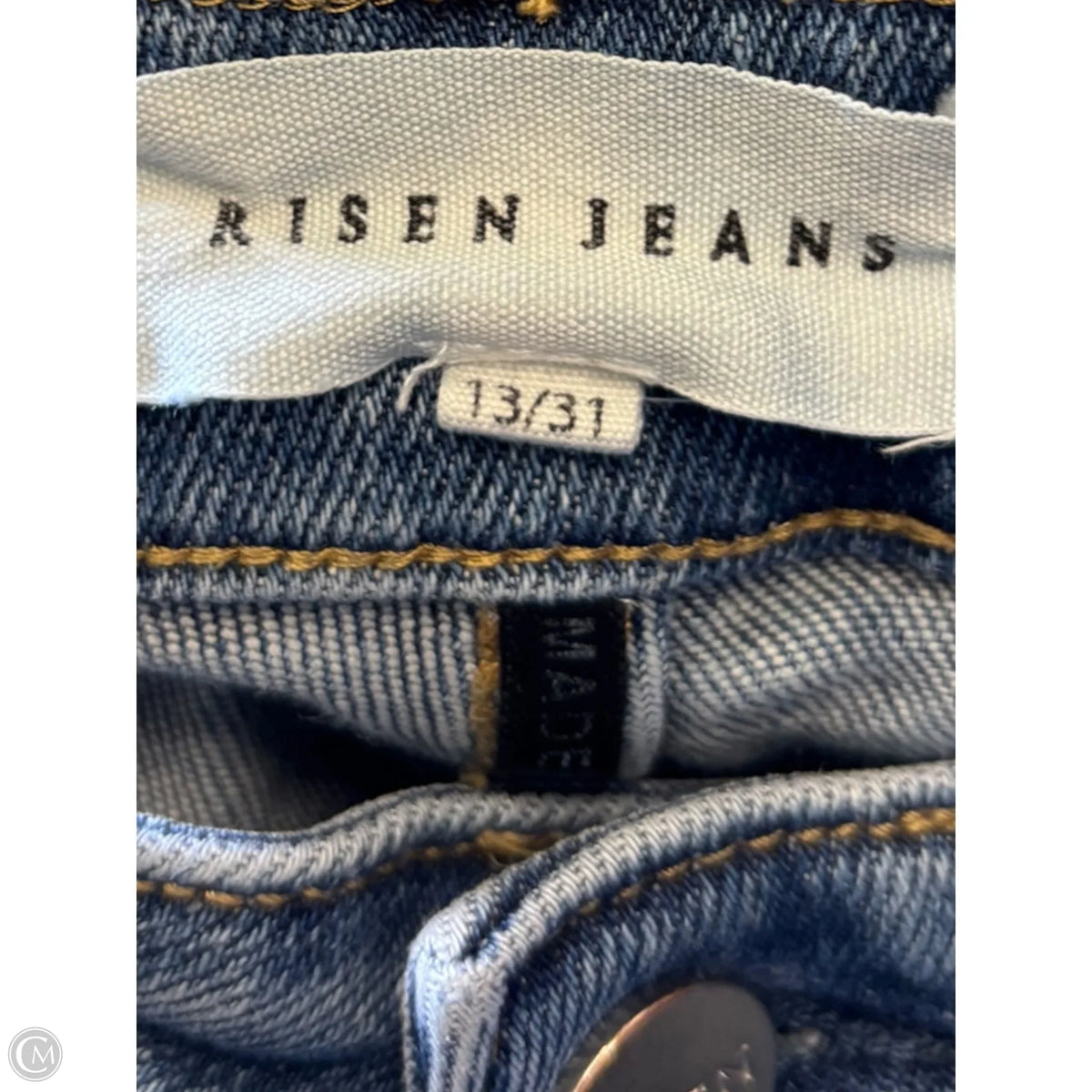 Jeans Straight By Risen In Blue Denim, Size: 12