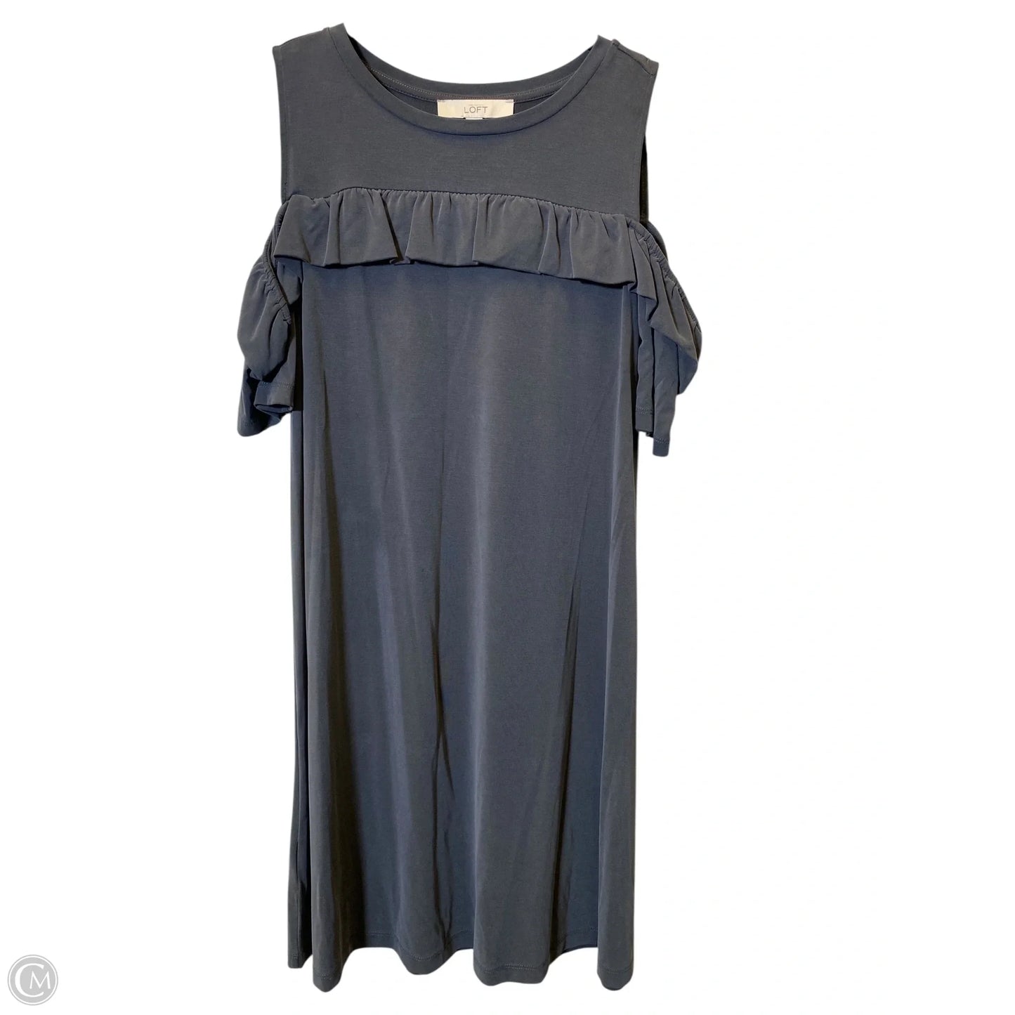 Dress Casual Midi By Loft In Grey, Size: S